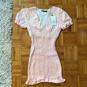 NWT Pink Floral Zara Dress